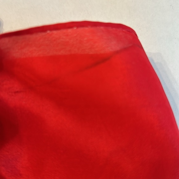 VINTAGE LIZ CLAIBORNE RED MULTI STRIPED COLORED SILK OBLONG - Picture 7 of 7